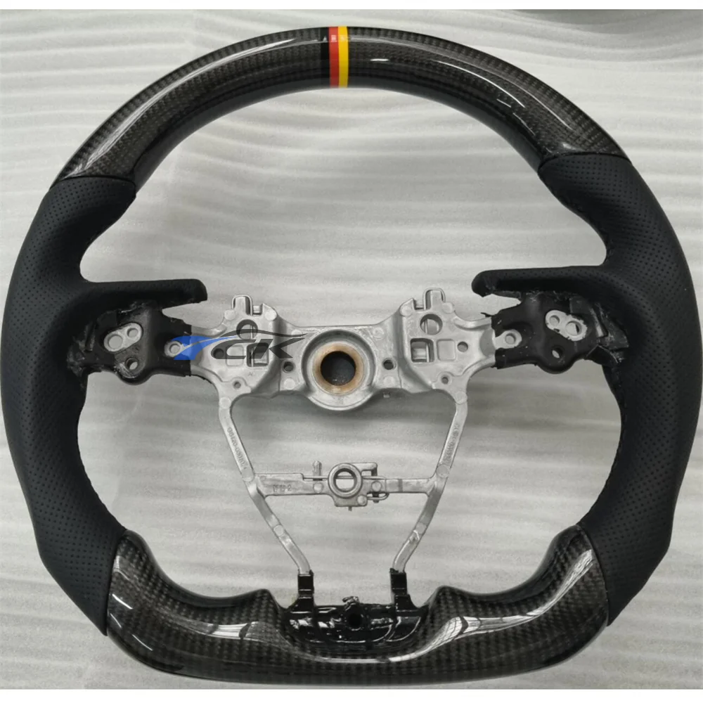 

For Camry Corolla Asian Lion 2018 2019 2020 2021 2022 2023 Steering Wheel Carbon Fiber Black Perforated Leather car accessories