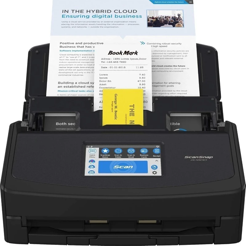 POPULARScanSnap iX1600 Wireless Document, Photo & Receipt Scanner, Large Touchscreen, Cloud Enabled, Auto Color/Grayscale/Monoc