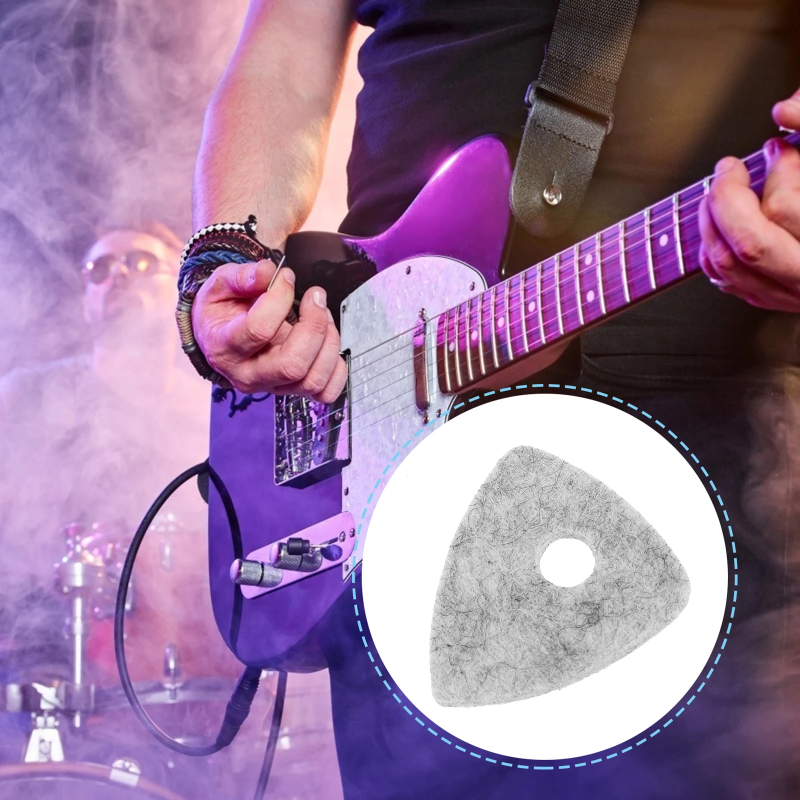 

10 Pcs Guitar Pick Felt Picks Metal Plectrum for Ukulele Acoustic Bass Accessories Electric