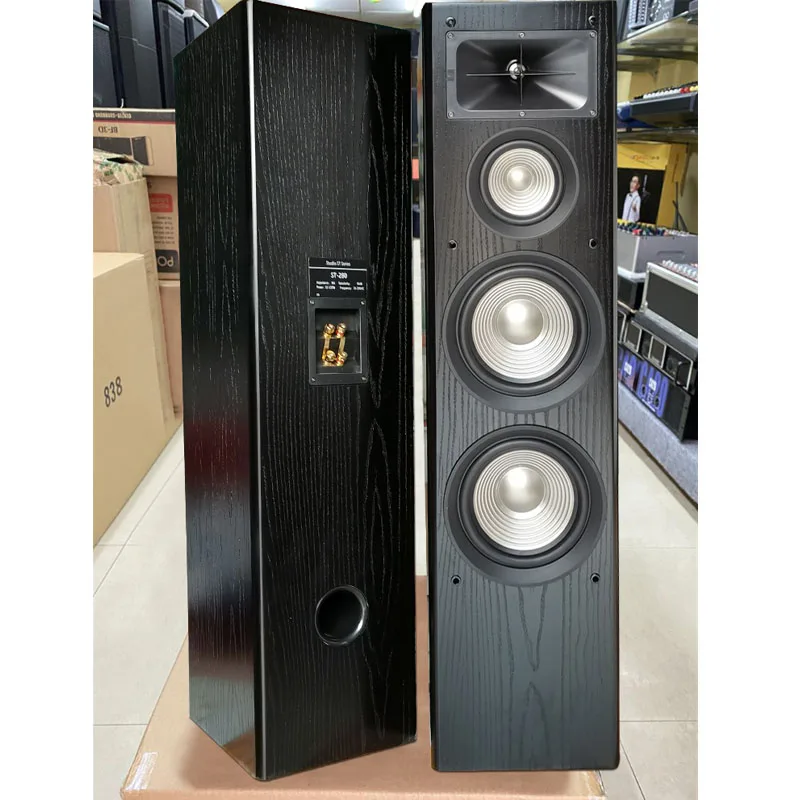 

200W Dual 8-inch Three-way Home Theater Passive Speaker High Power High-fidelity Home Fever Floor-standing Audio Front Speaker