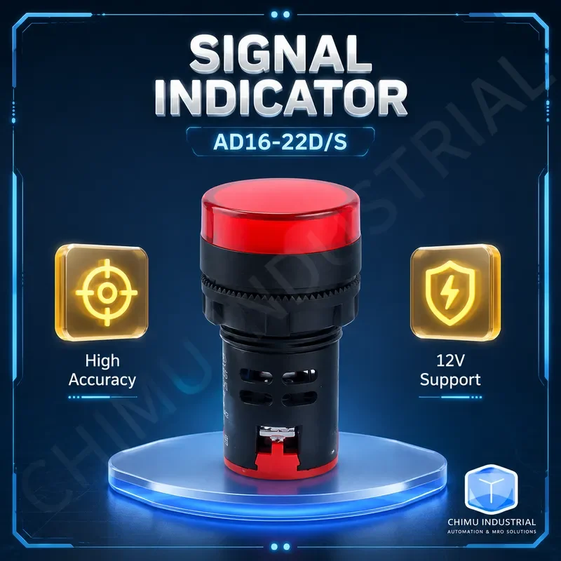 【CHIMU INDUSTRIAL】 for AD16-22DS LED Indicator Light 22mm Red Green Yellow Blue White DC