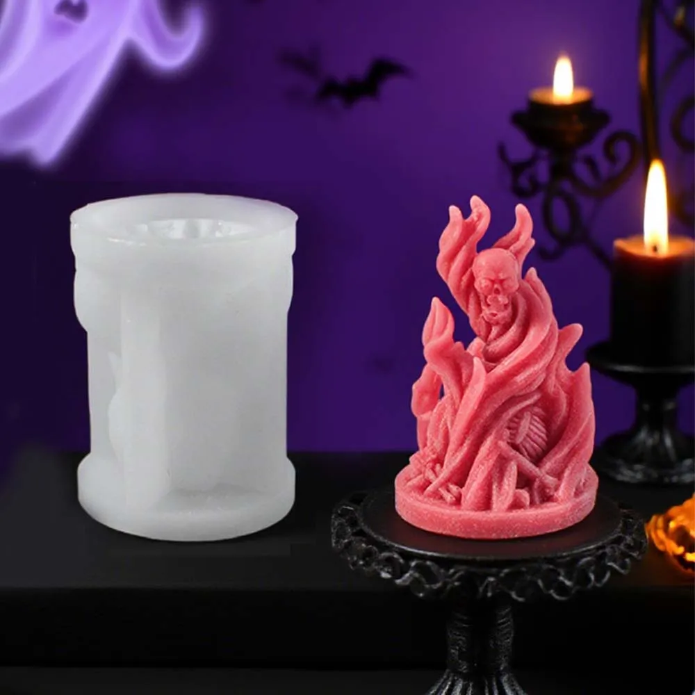 

Fashionable Sturdy Silicone Skull Shaped Molds Portable Decoration For Halloween Party Accessory Skull Home Decoration Molds