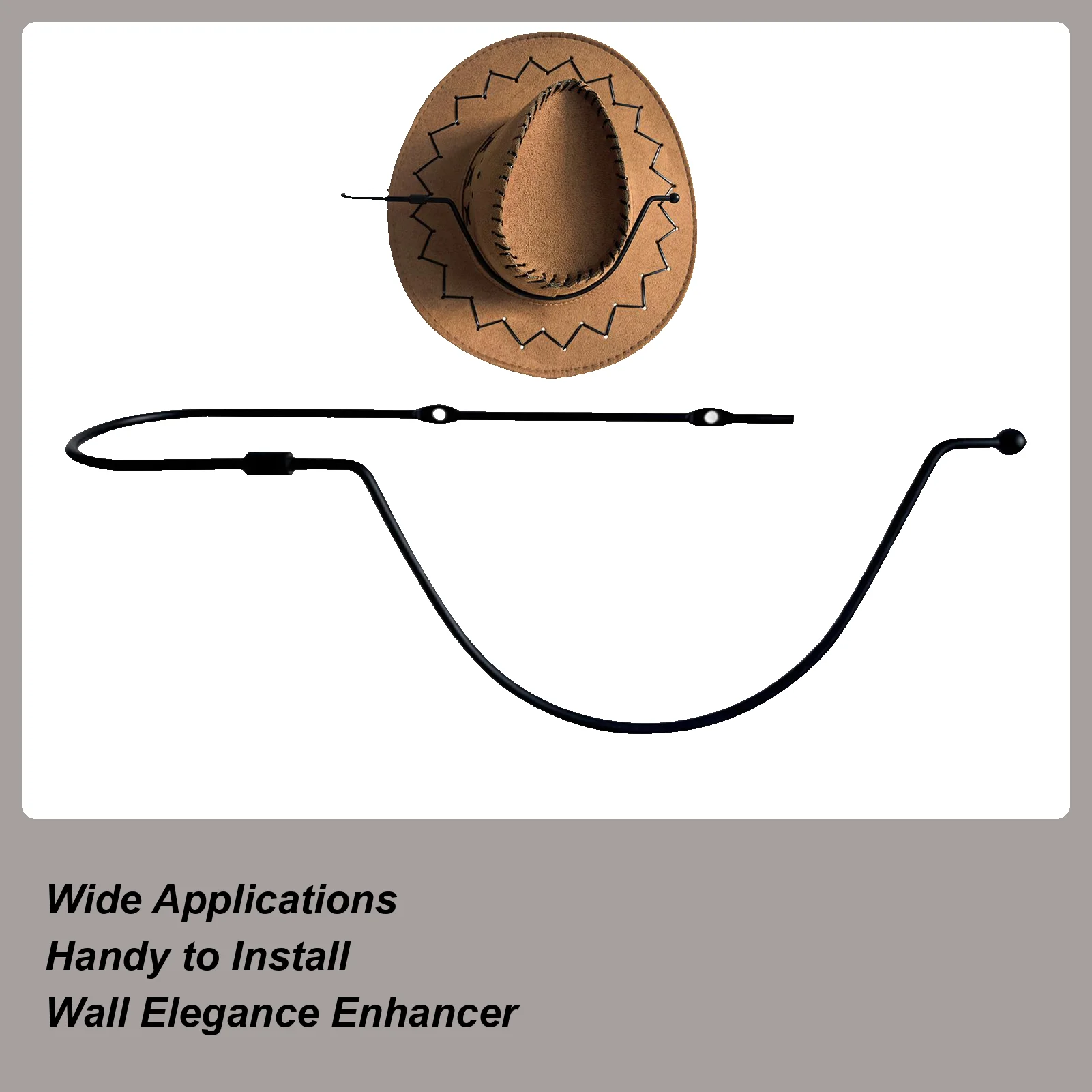 Wall Mounted Cowboy Hat Holder 360 Rotatable Hat Display Holder Wall Baseball Cap Storage Mount For Closet Women Home Room