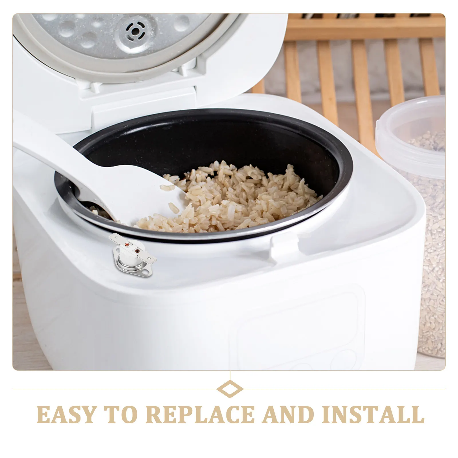 Rice Cooker Thermostat Control Switch Adjustable 195 Degrees High Reliability Temperature Limiter Replacement for Electric Stove