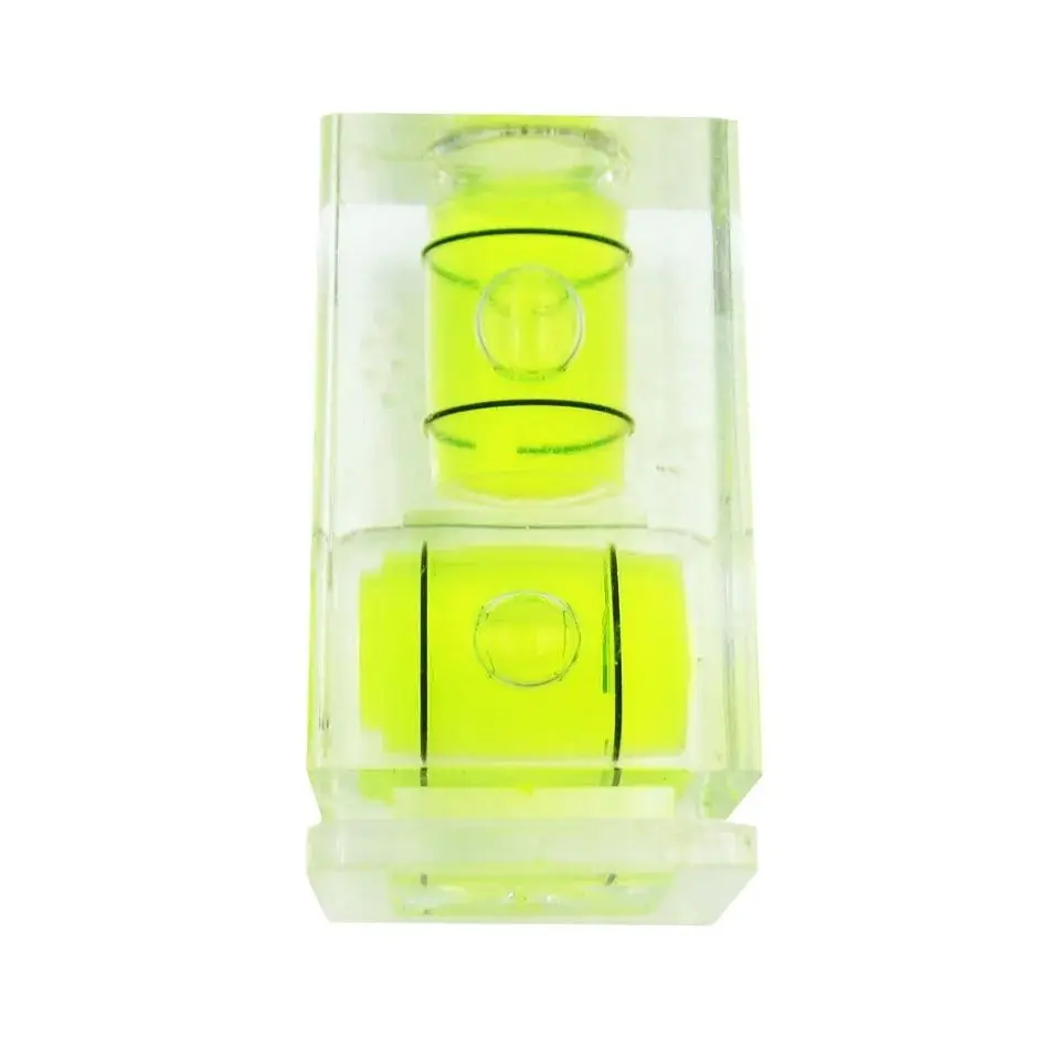 HACCURY Two Type Spirit Level Green Mini Bubble Level Hot shoe Level for Camera Accessories Size 33*19mm