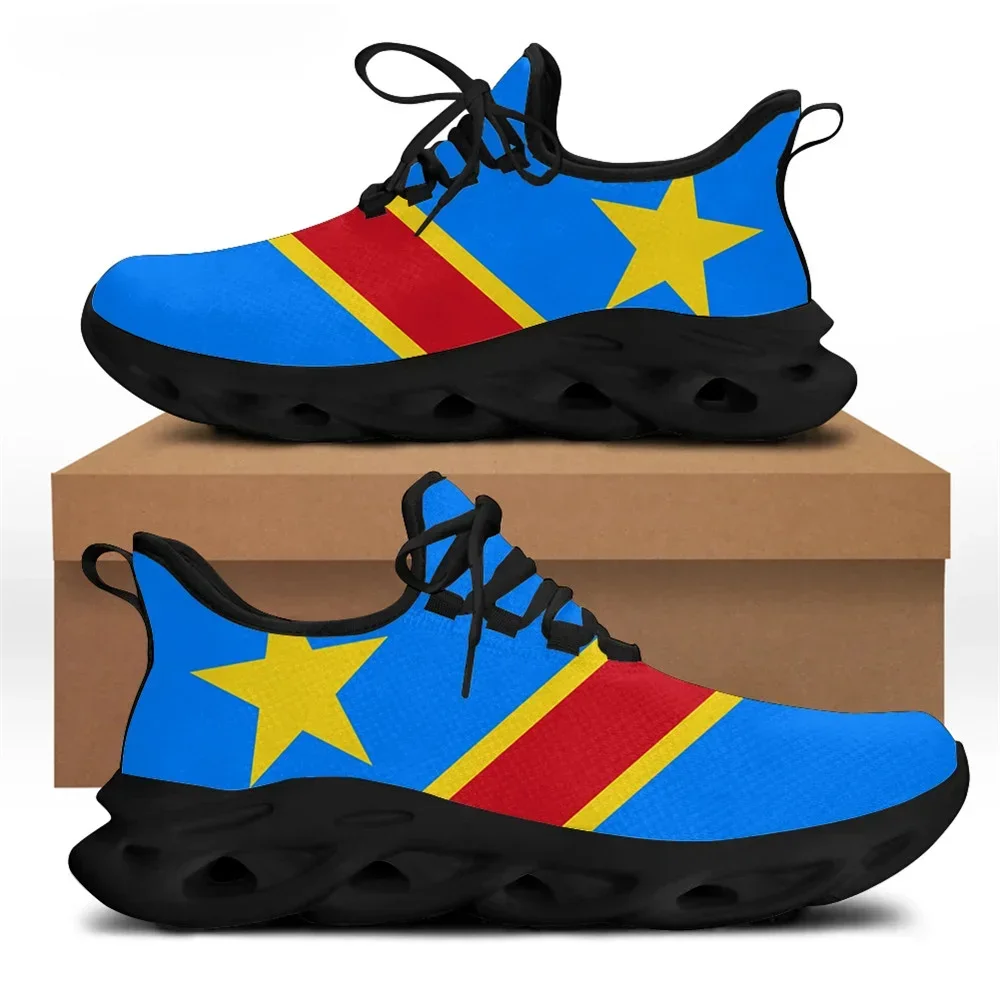

Republic of Congo Flag Designer Men Casual Shoes Sneakers Flats Male Lace Up Wear-resistant Tenis Masculino 2021