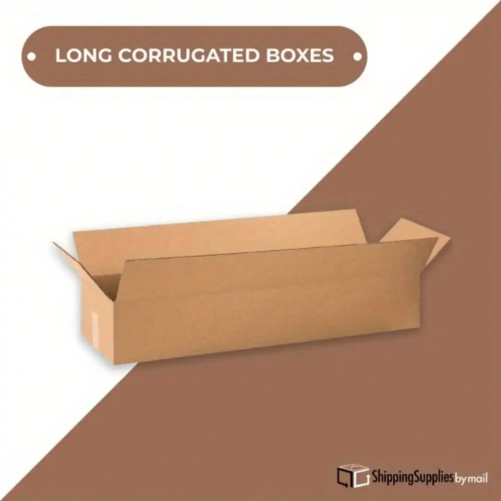 Cajas corrugadas largas de 22 x 6 x 6 pulgadas, cajas de envío marrones ECT-32 25/paquete