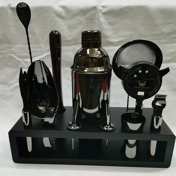 Wholesale Stainless Steel Boston Cocktail Shaker Set Bartender Accessories for Wine Gift Box Included