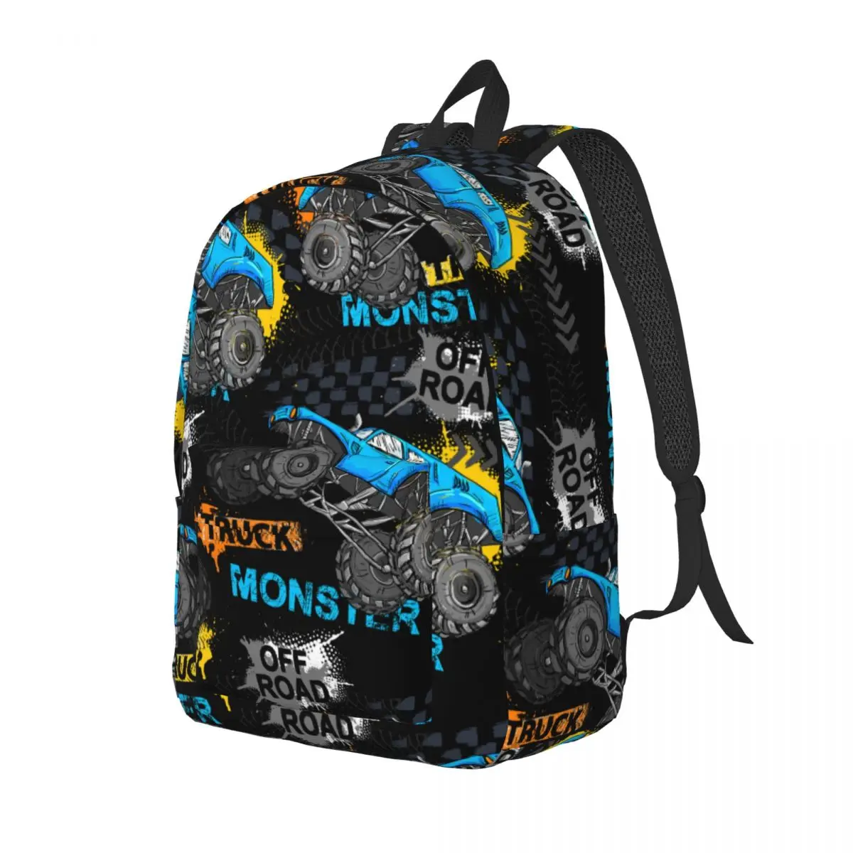 Monster Truck Abstract Backpack Male School Student Backpack Female Large Capacity Laptop Backpack