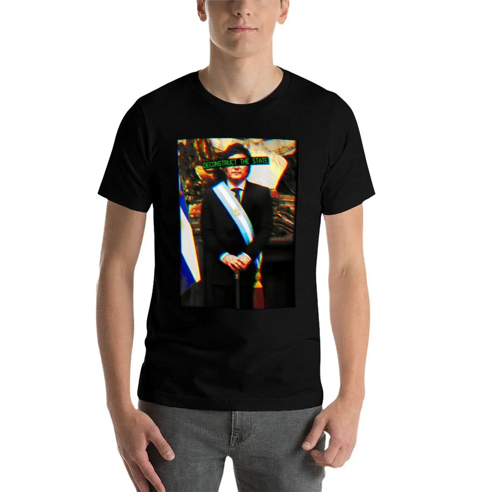 

Javier Milei Deconstruct The State Libertarian President T-Shirt anime t shirts oversize t shirt for man T-Shirt