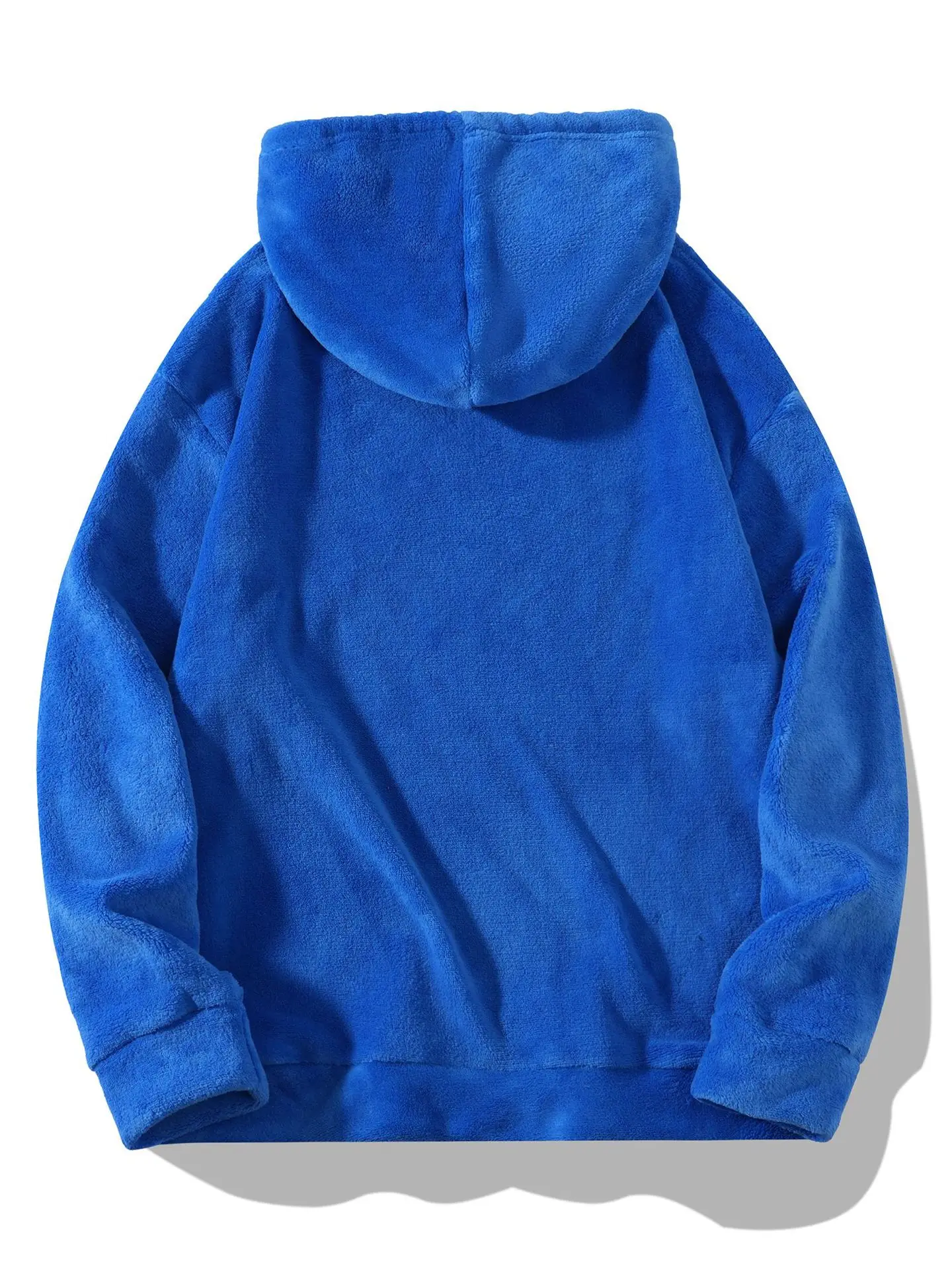 Herren Weiches Warmes Flanell Zweiteiler Set Übergroßer Kapuzenpullover mit Kordelzug Lose Hose Lässige Hauskleidung Herbst Winter Tägliche Kleidung – Detail 25