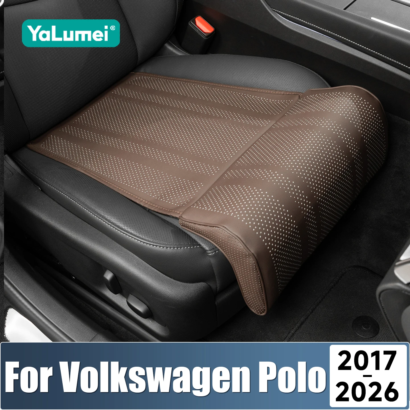 

For Volkswagen VW Polo AW AW1 MK6 2017 2018 2019 2020 2021 2022 2023 2024 2025 2026 Car Seat Leg Support Extension Cushion Mat