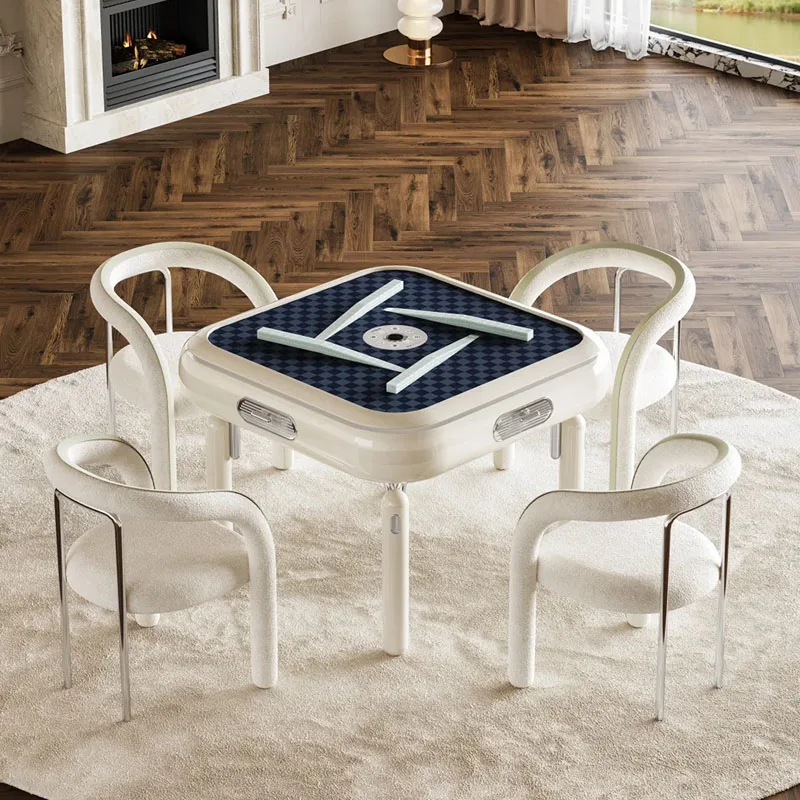 Design de entretenimento doméstico para jogos de mesa de xadrez e mahjong elétrico automático de luxo moderno
