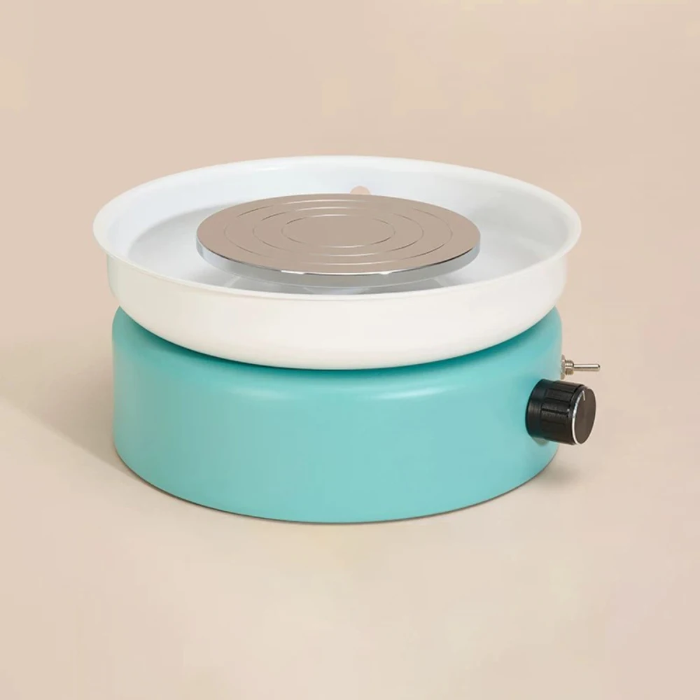 

Electric Pottery Wheel for Kids – Portable Desktop Clay DIY Machine with Aluminum Turntable, Speed Control, Forward/Reverse