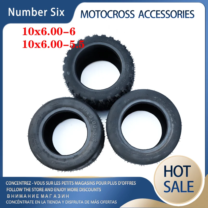 

10 Inch Widened Tire 10x6.00-5.5 Motorcycle Vacuum Road Tire Tubeless Tire Wheel 10x6.00-6 For Citycoco China Halei E-Scooter