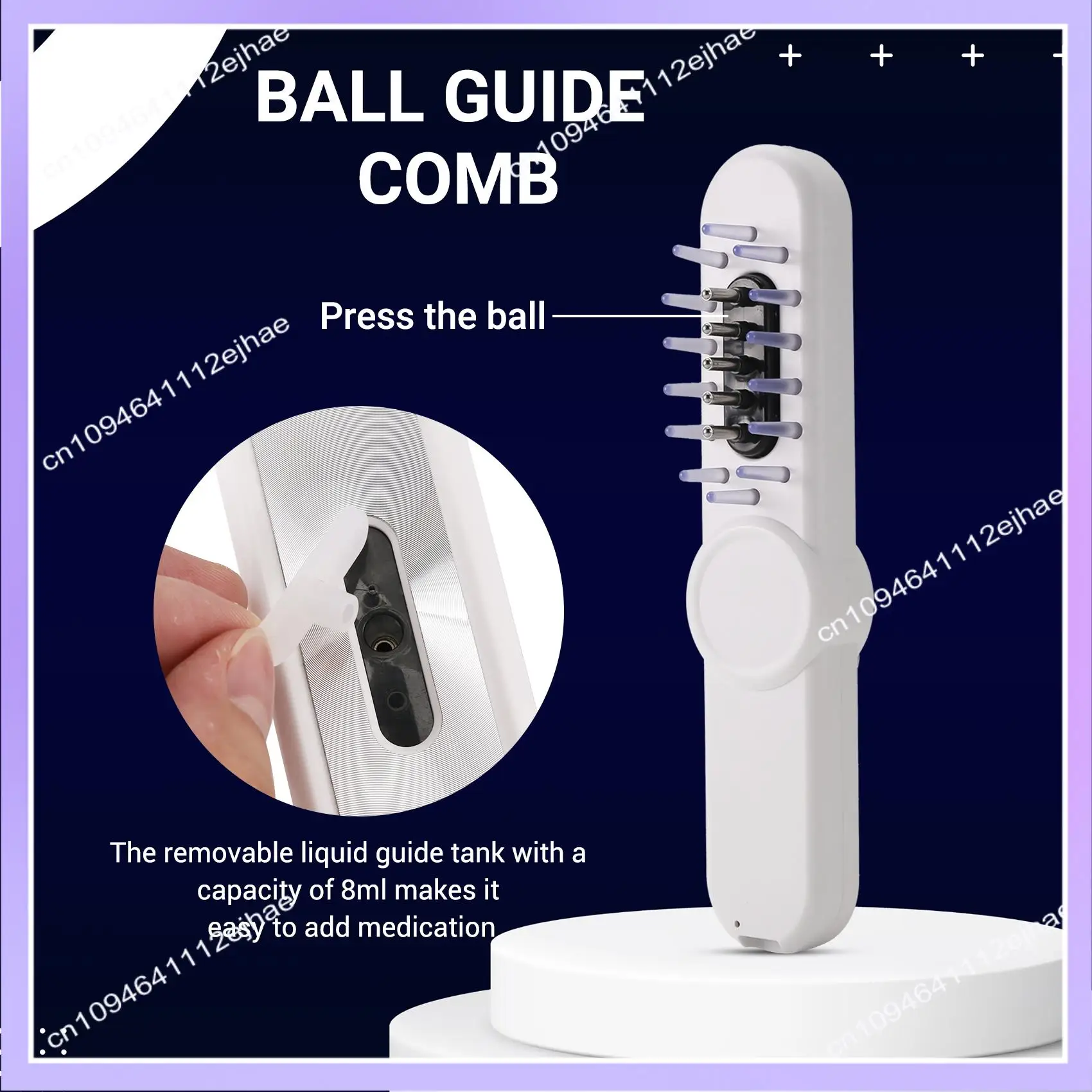 N83R Electric Hair Oil Applicator With Red Blue Light For Women Men Sturdy Multifunctional Handheld Heads Scratcher Massager