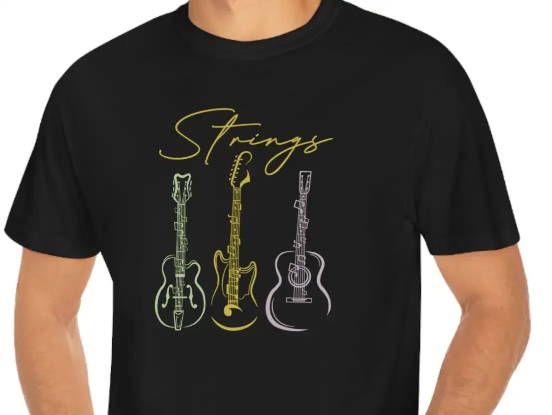 Strings of Passion: Guitar Tee for Music Enthusiasts Unisex