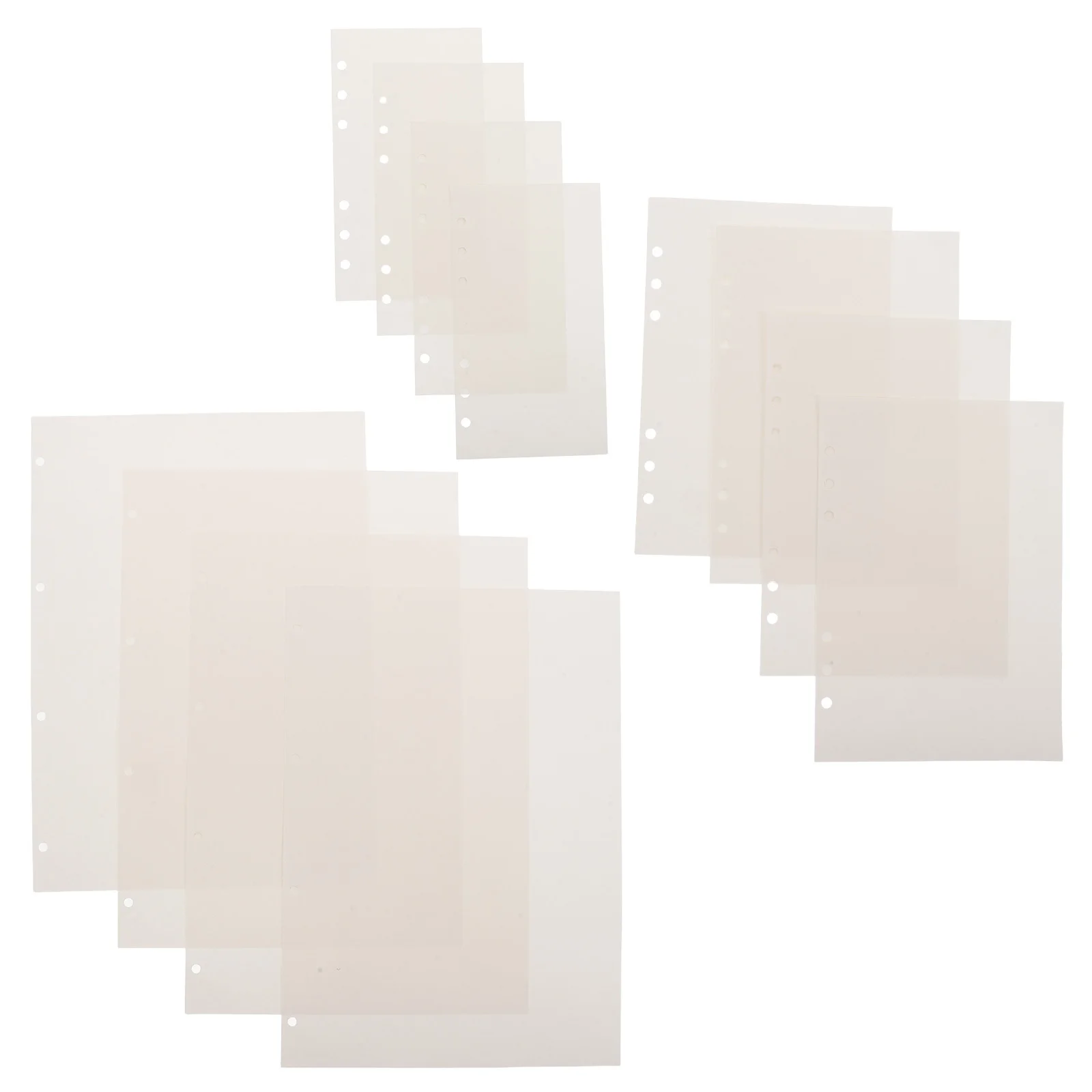 عبوات أوراق فضفاضة بفتحة A5 ورق حشو فارغ لمجلة الموثق منظمو دفاتر الملاحظات الورقية العادية باللون الأبيض #1