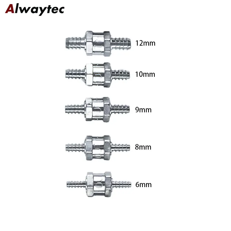 Fuel Non Return Check Valve 6 8 10 12 14 16mm Aluminium Alloy Petrol Diesel Water Fuel Line for Peugeot Renault Vehicles