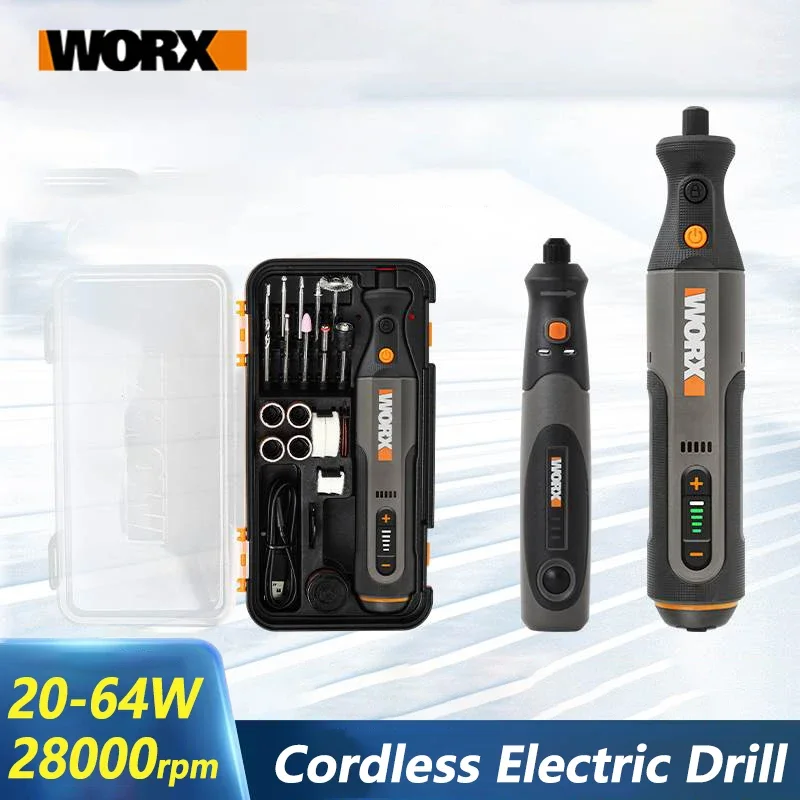 Worx 4V/8V Rotary Tool USB Charger WX106/WX750 Cordless Mini Engraving Grinding Polishing Variable Speed Handle Tools+ACC