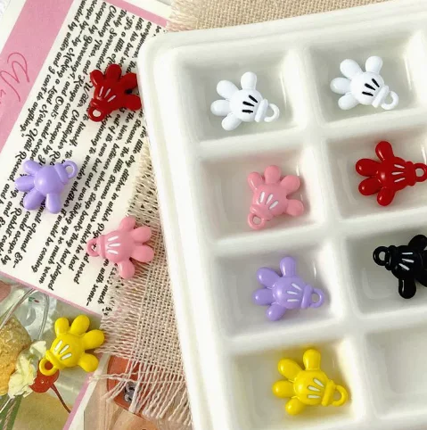 10 pcs  Charms Enamel Hand Pendants for Jewelry Making Necklaces Earrings Braceltes DIY Crafts Gifts