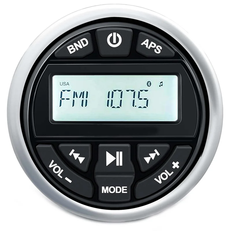 

AU47-Waterproof Bluetooth Marine Digital Stereo Receiver with MP3 Player AM FM Radio USB for Streaming Music