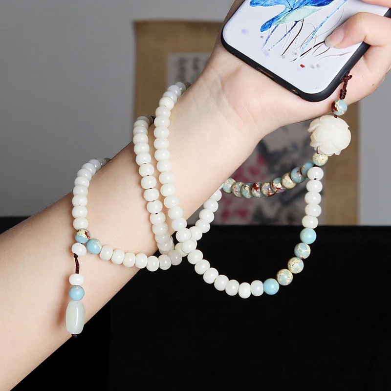 

DIY accessories Creative Chinese style mobile phone case lanyard Shoushan stone lanyard mobile phone rope neck women's lanyard B