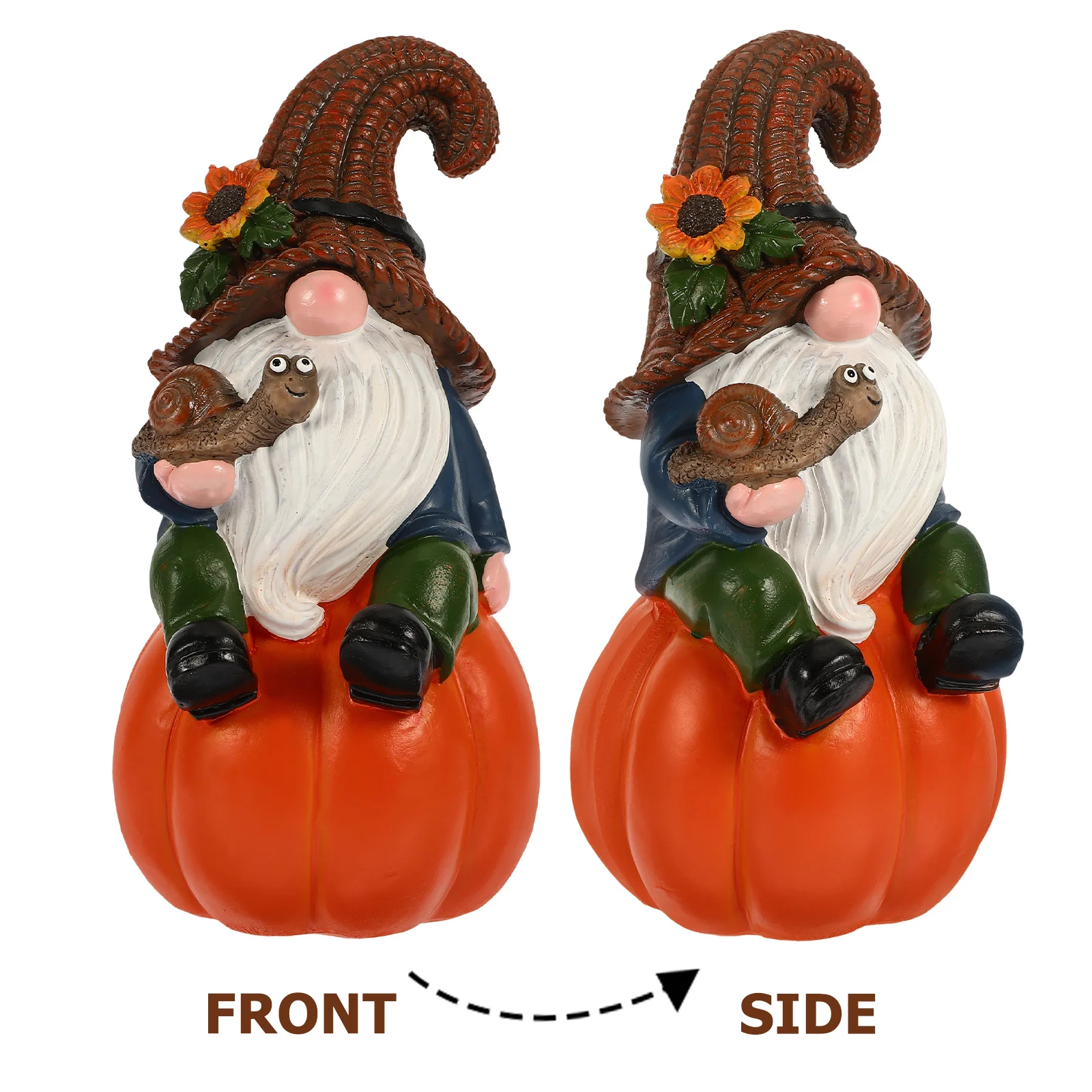 

Cute Pumpkin Gnome Resin Statue Small Fall Decoration Thanksgiving Garden Yard Ornament Pumpkin Gnome Statue Naughty Gnomes