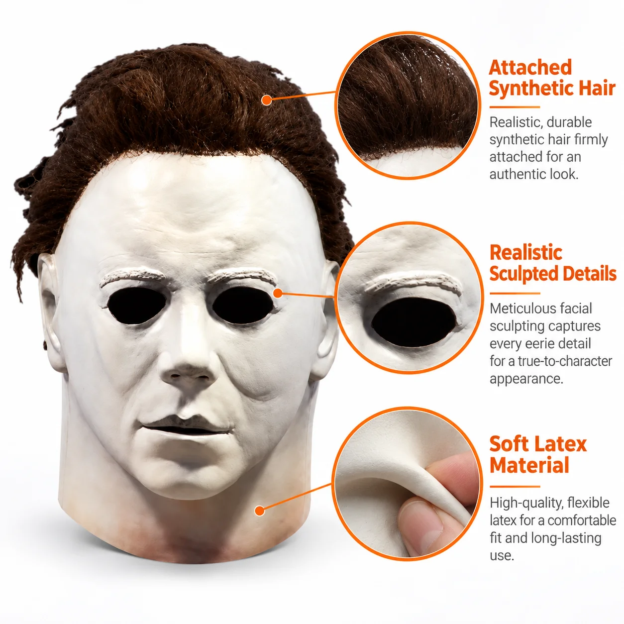 1978 Halloween Michael Myers Mask Cosplay Horror Bloody Killer Demon Latex Helmet Carnival Masquerade Party Costume Props