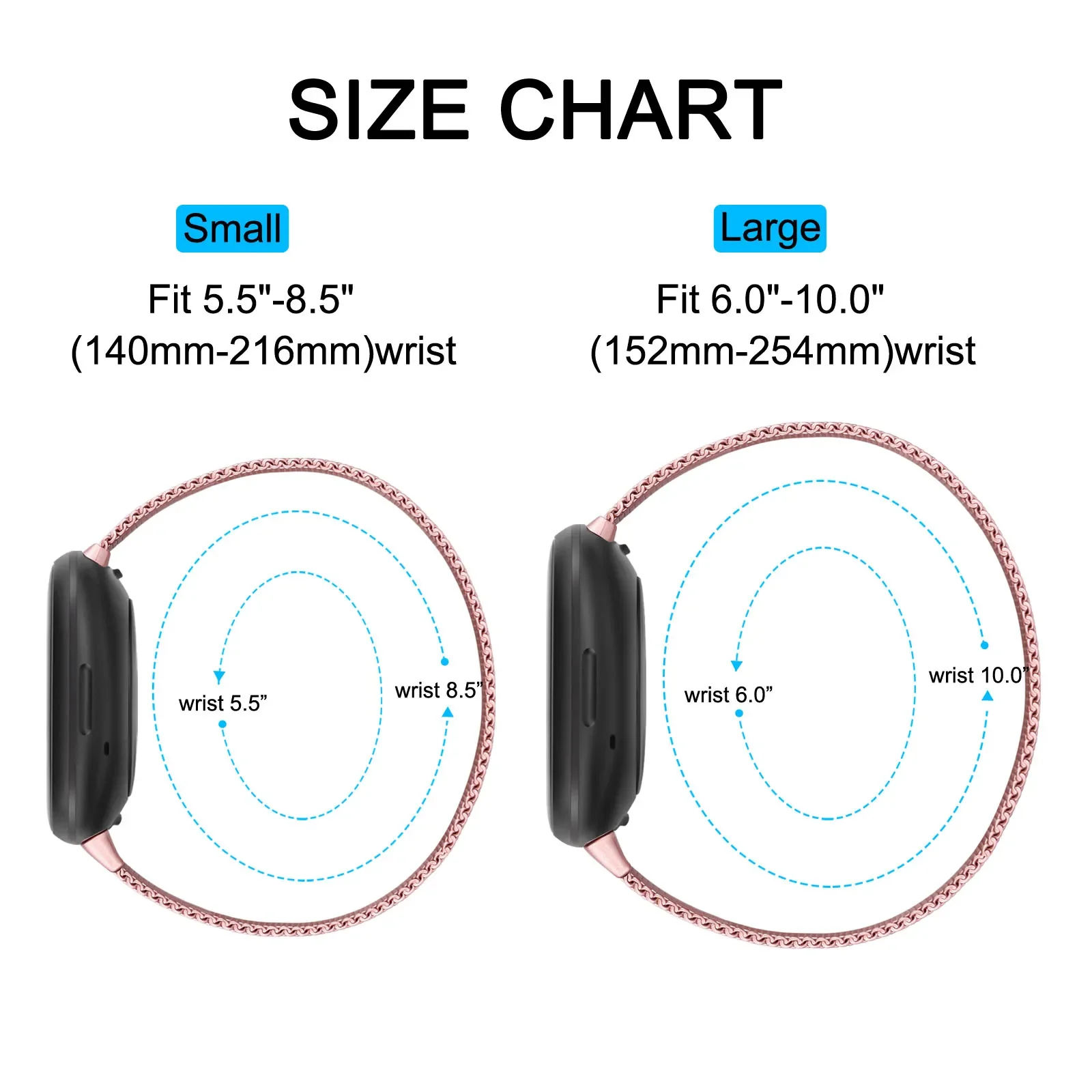 Correa para Fitbit Versa 3, banda magnética de reloj mental, pulsera para Fitbit Sense, accesorios para reloj inteligente