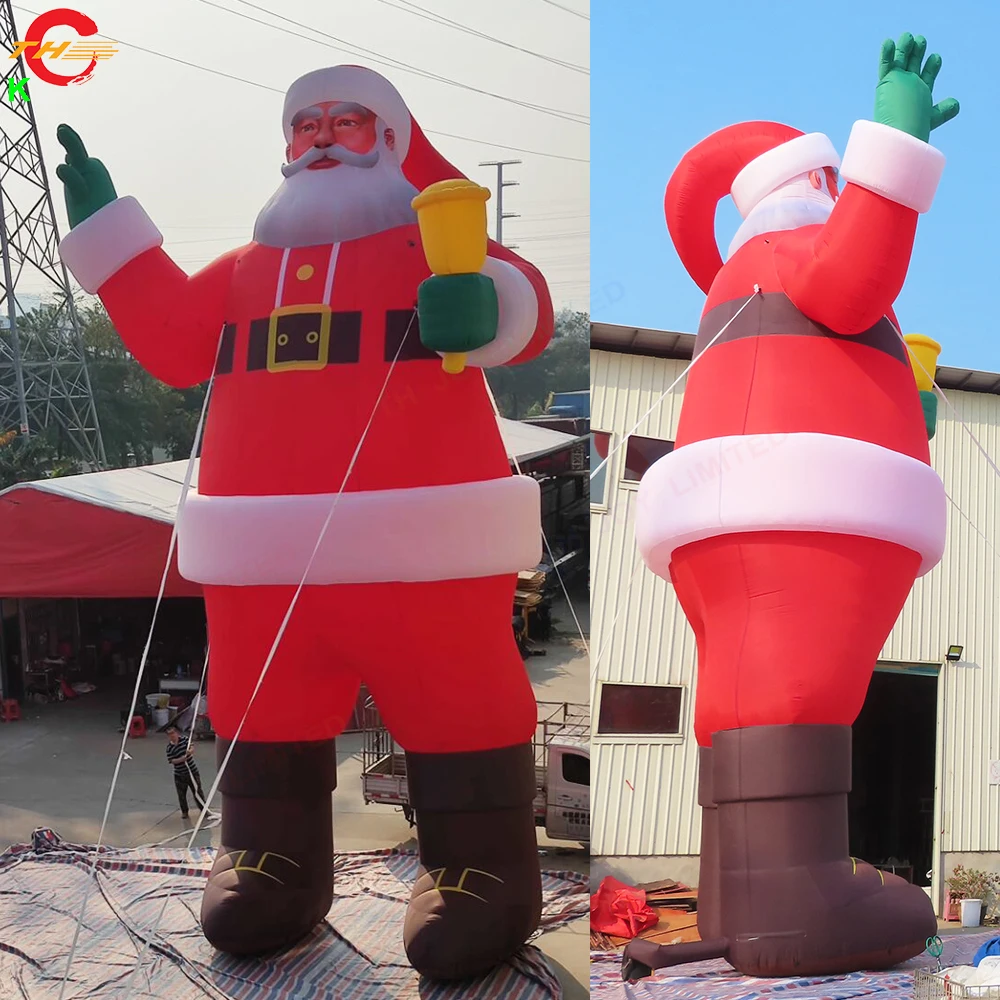 

Fast Door Ship 12m Optional Big Inflatable Santa Claus Cartoon Outdoor Advertising Xmas Decoration Blow Up Santa Father