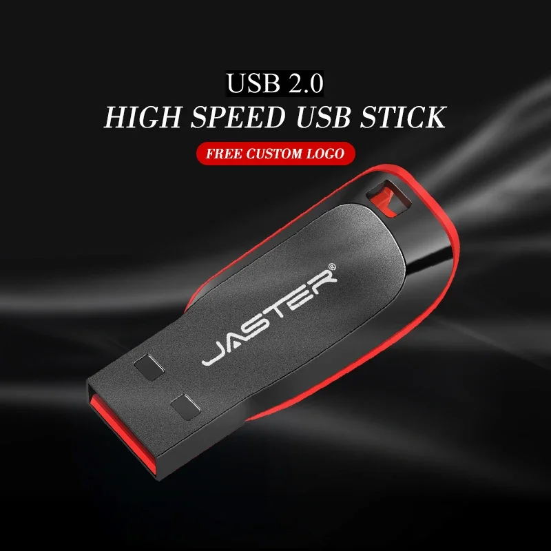 

JASTER Pen Drive 128GB black Business USB Flash Drives 64GB Real Capacity Memory Stick 4GB Portable Free Key Chain USB stick 32G