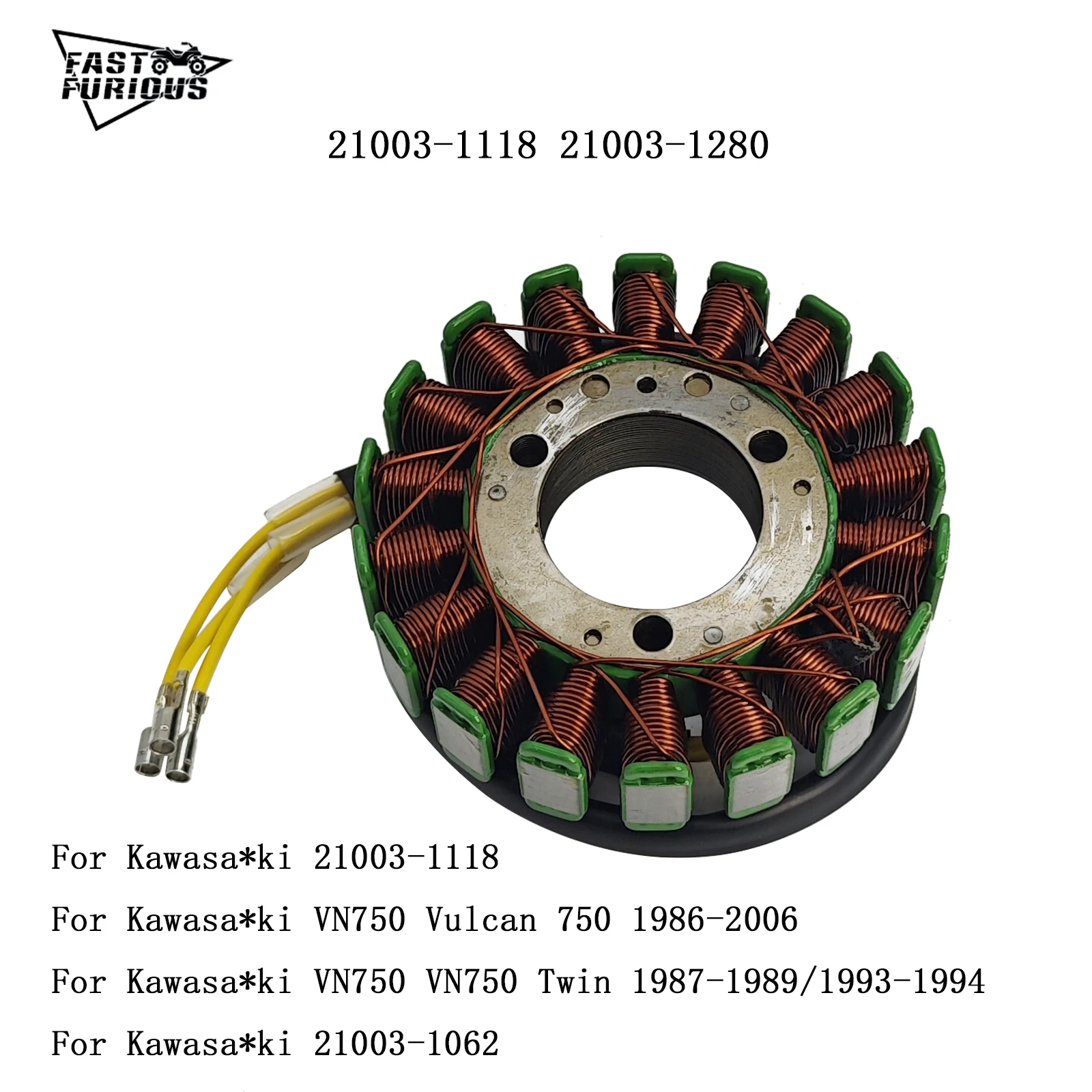 

Статор генератора 21003-1062 21003-1118 для Kawasaki VN750 Vulcan 750 Twin ZN700 LTD GPZ750 ZX750 VN 750 GPZ ZX 750