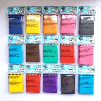 60/bolsa Yu-Gi-Oh mate negro blanco rojo fundas para tarjetas YGO funda para tarjetas comerciales Protector de tarjetas Japón Mini tamaño 62x89mm