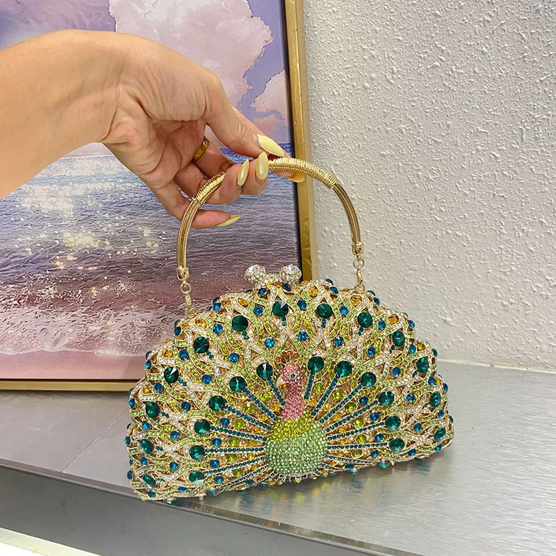 

Нишевый дизайн знаменитостей с открытым экраном, инкрустированная бриллиантами сумка для ужина, роскошная сумка для банкета, полная бриллиантов
