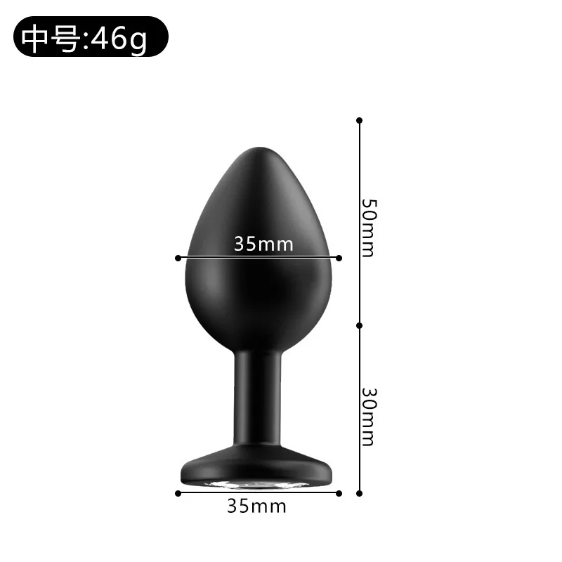 3PCS Diamond Anal ButtPlug G-spot Vestibular Stimulator Masturbator Adult Sex Toy Gay Sex Silicone Anal Sex Toy Bead Anal Opener