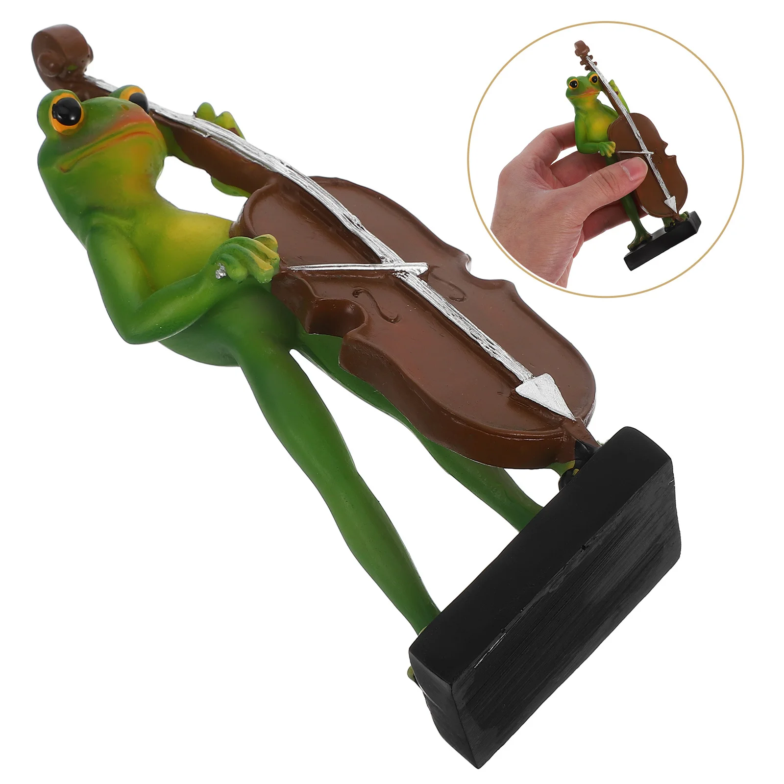

Resin Frog Musician Figure Whimsical Decor for Living Room Bedroom Office Tabletop Frog Figures Resin Frogs Figurines