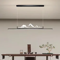 Restaurant chandelier Restaurant chandelier special lamp modern simple restaurant lamp one-word tea room bar LED lamp