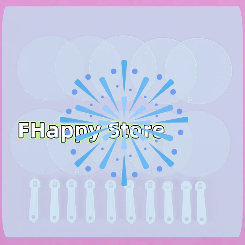 [MA]50Pcs 5cm Mini Transparent Blank Fan DIY Art Fan Wedding Birthday Party Favors Girlfriend Boyfriend Ideas Gift[MA]