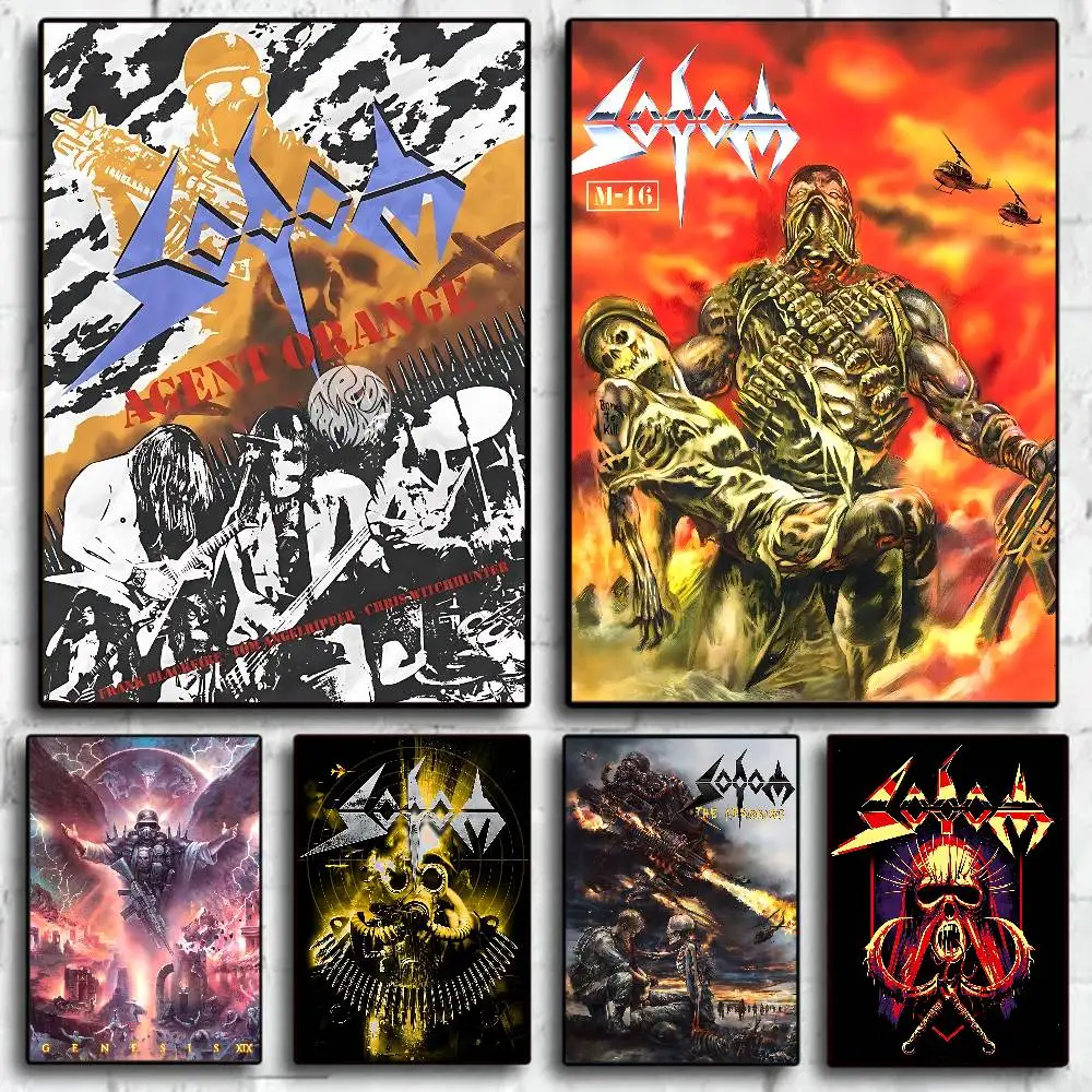 Sodoms Germany Thrash Metal Band Classic Anime Poster Waterproof Paper Sticker Coffee House Bar Room Wall Decor