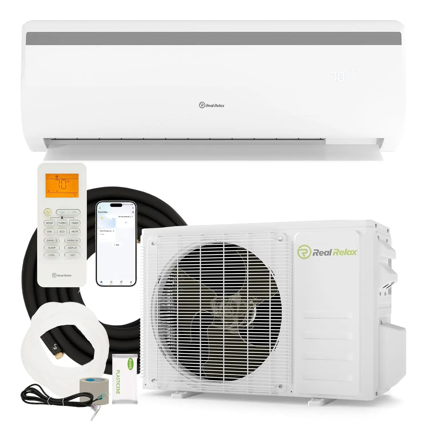 18000 BTU Mini Split AC Heater,21 SEER2, 208-230V Inverter | Cools & Heats Up to 1200 Sq.Ft, WiFi & Alexa Compatible,, Custom