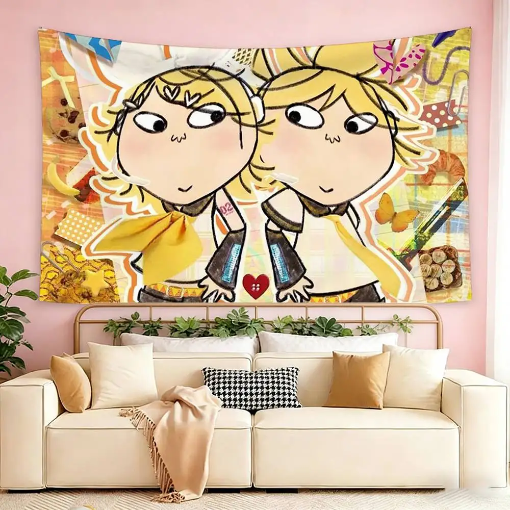 C-Cartoon C-Charlie and Lola Flags Suitable For Party Club Outdoor Interior Wall Decoration Banner Fans Gift