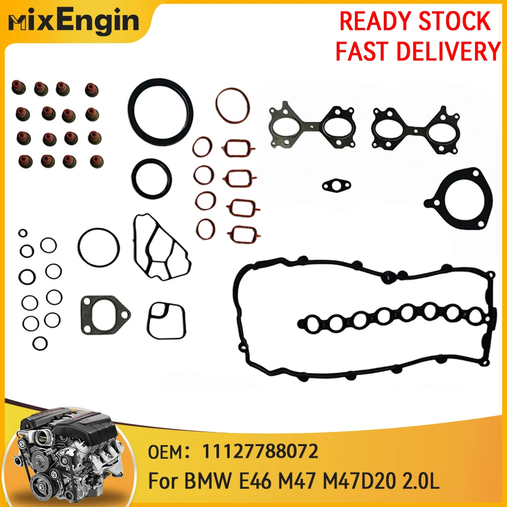 

Engine Cylinder Head Gasket Set For BMW 3-Series E46 E87 E90 E91 118d 120d 320d 520d X3 M47 M47D20 M47N2 2.0L 4cyl 11127788072