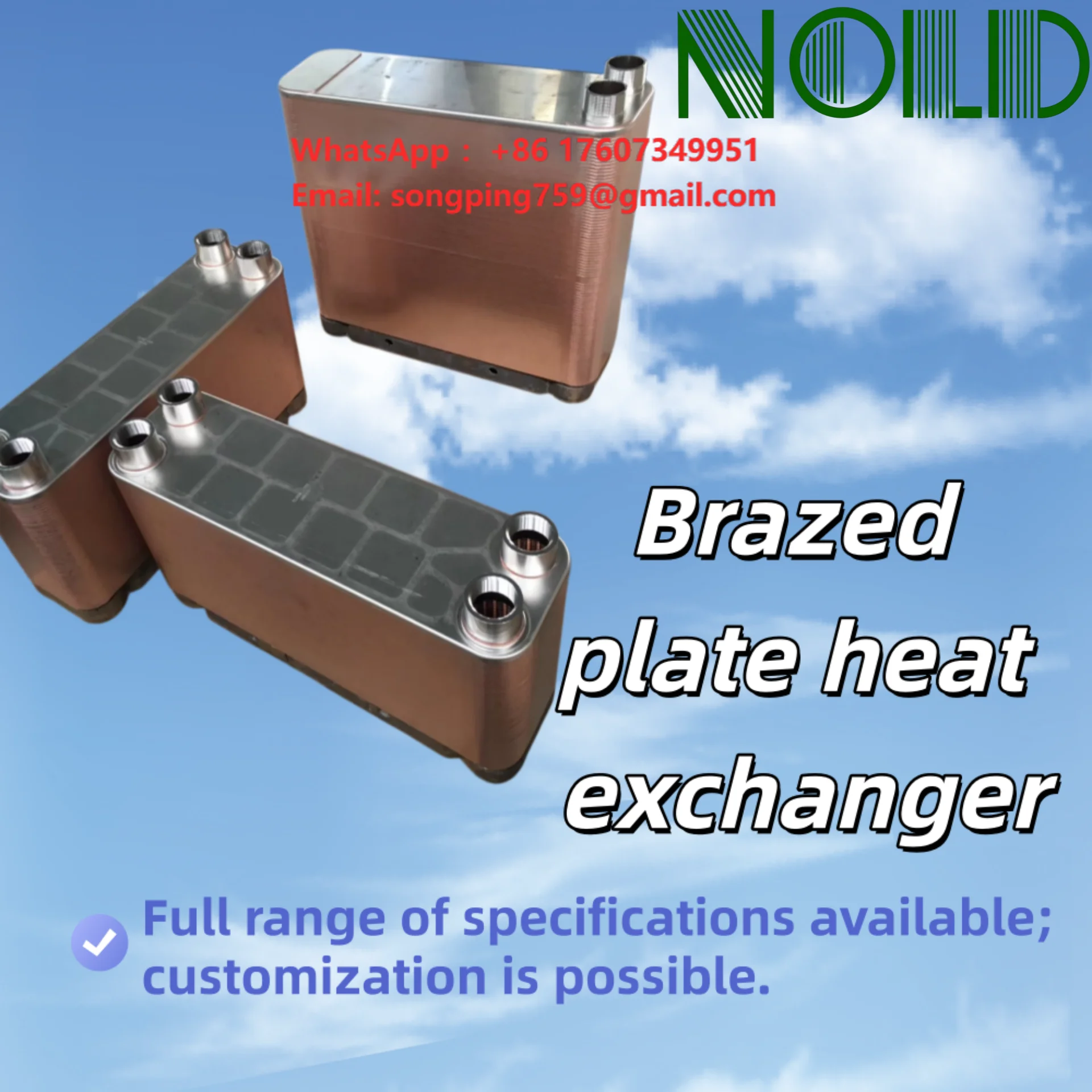 ZL95Industrial Oil Cooler Mini Brazed Plate Heat Exchanger for Boiler and Water Heater