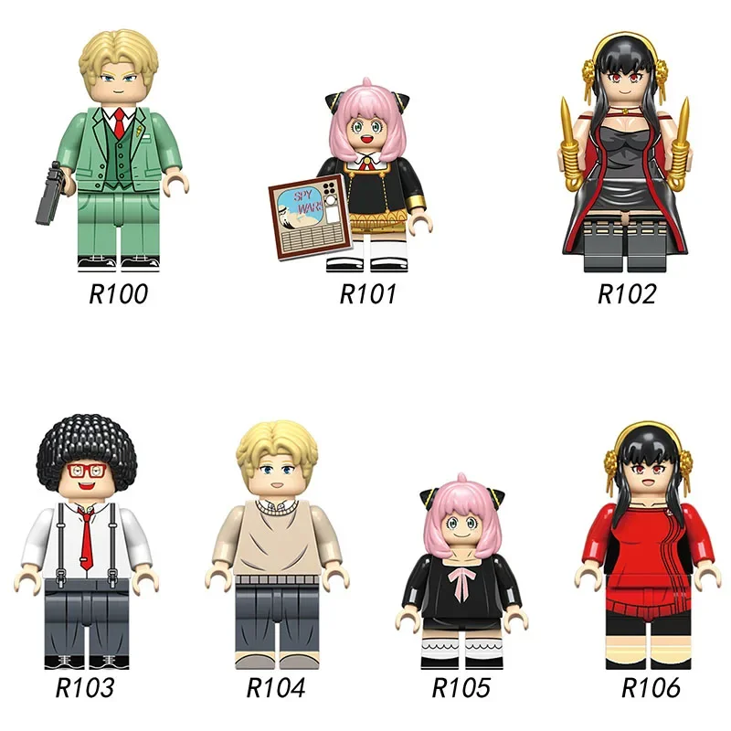 Hot Toys SPY FAMILY Anya Mini Model Figures Assemble Action Bros Figures  Building Blocks Anime Figure  Doll Toys Gift