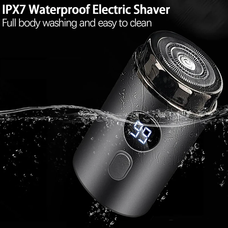 Men Electric Mini Shaver Rechargeable Type-c Charging Car Portable Led Digital Display Wet & Dry