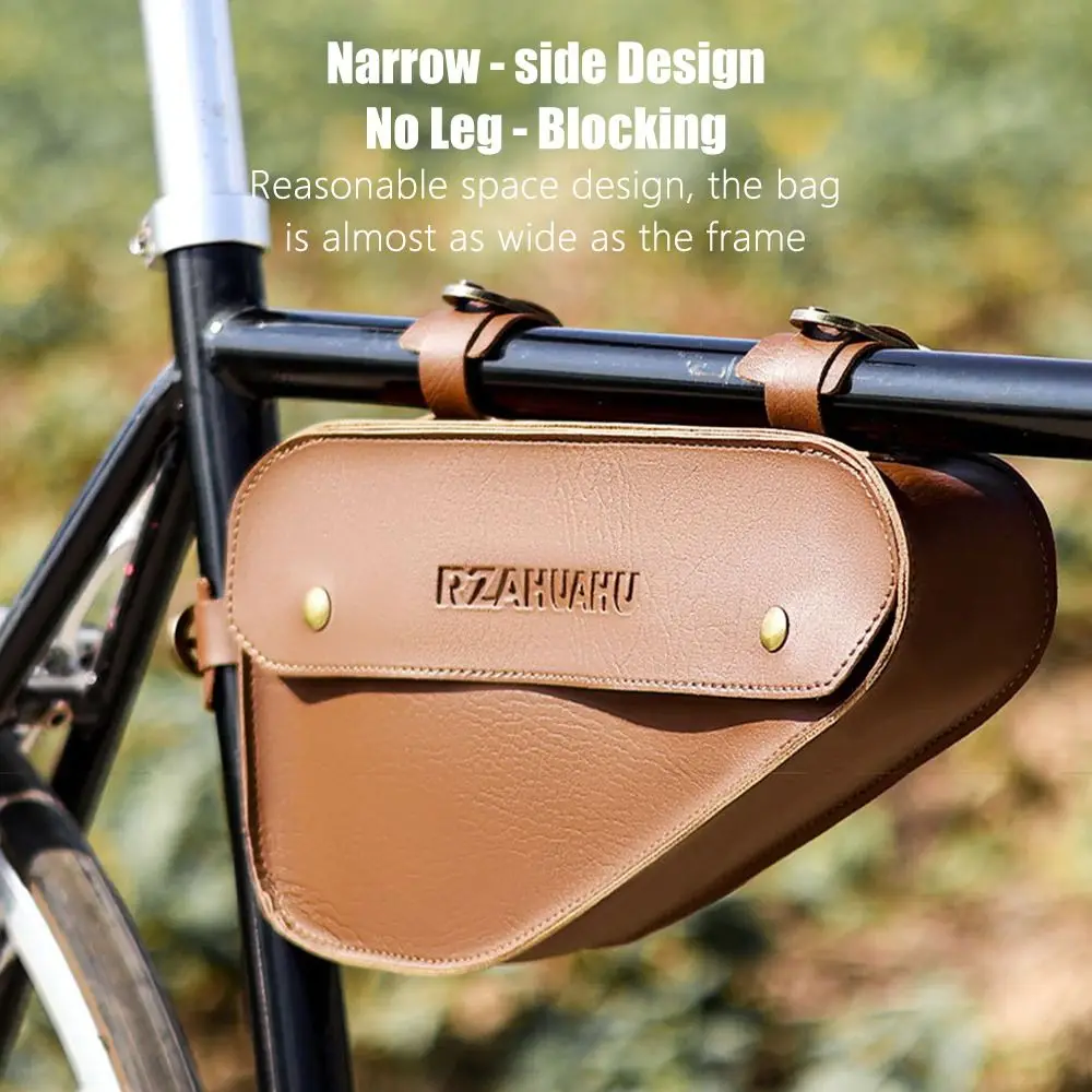 Waterproof Bike Triangle Bags Large Capacity Durable Bike Frame Storage Bag Adjustable Straps Stable Bicycle Storage Pouch