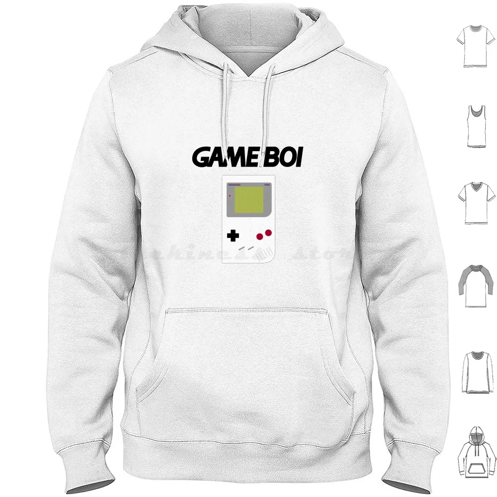 Game Boi Hoodie Cotton Long Sleeve Game Boi Boy Console Videogame Videogames Games Luigi Waluigi Smash Meme Memes