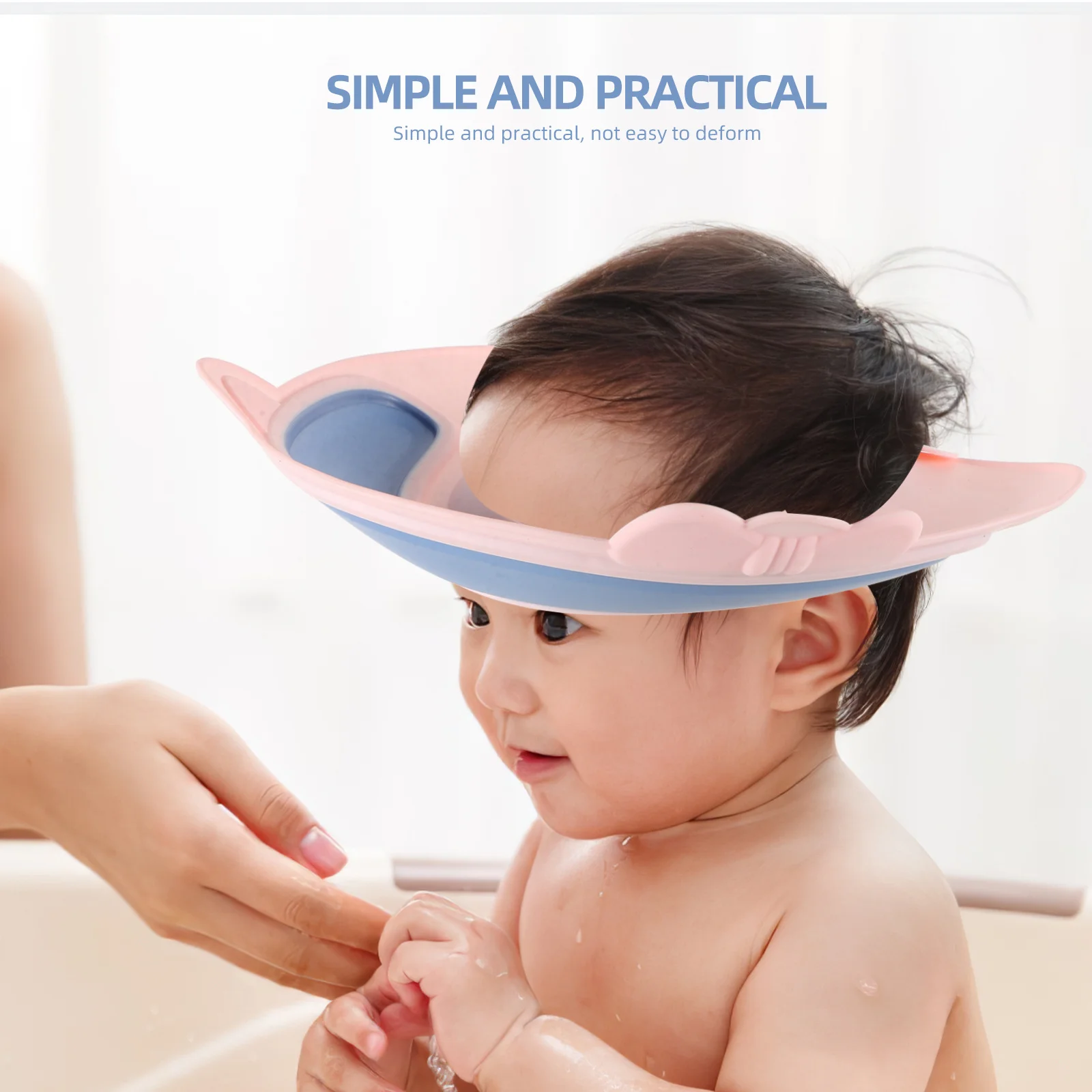 

Baby Bath Visor Hat Toddler Shower Cap Waterproof Ear Protection Hair Washing Hat for Kids Shampoo Shield Baby Shower Cap
