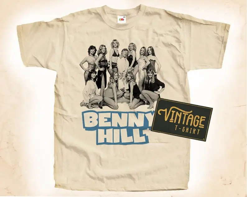 

Benny Hill V2 T shirt Tee Natural Vintage Cotton Movie Poster All Sizes